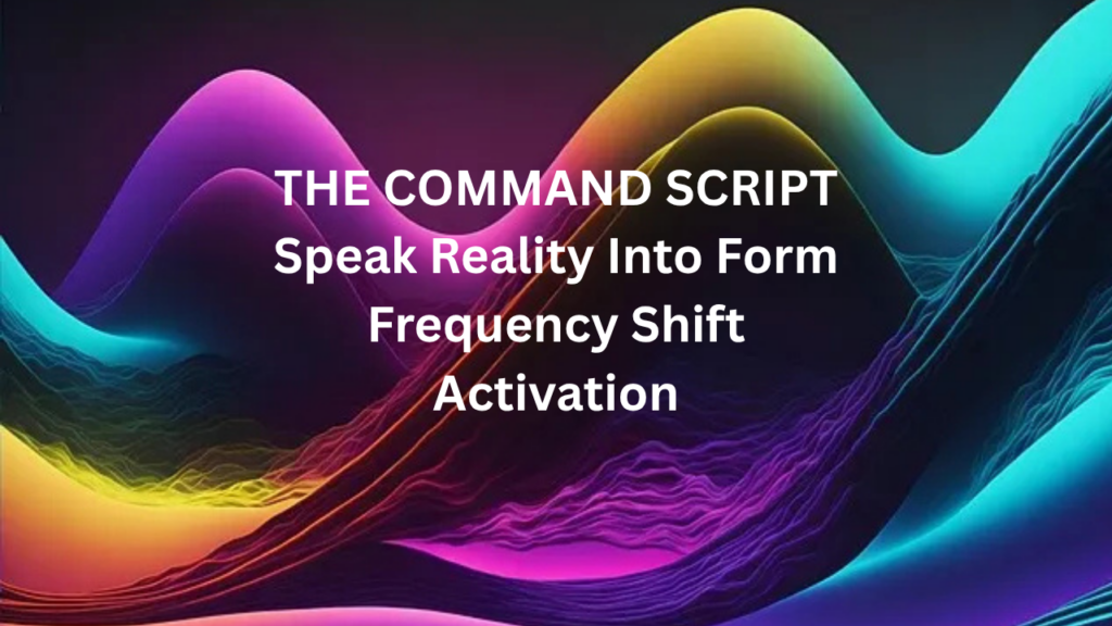 THE COMMAND SCRIPT Speak Reality Into Form Frequency Shift Activation